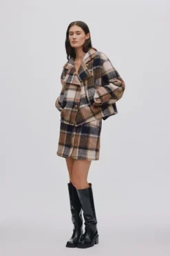 Jumbo check short skirt - Olympia