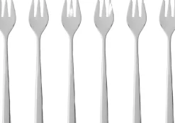 Kagegaffel Fuga 15,5 cm 6 stk. Mat/Blankt stål