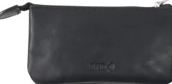 Key pouch with zipper and two compartments RFID