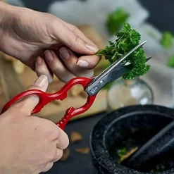 Køkkensaks Rustfritstål Rød Fuldsmedet 20 cm