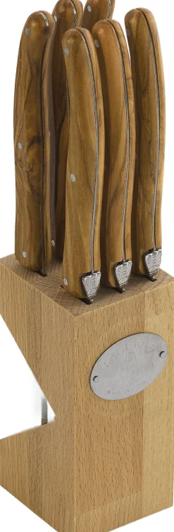 Knive oliventræ, 6stk Laguiole
