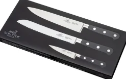 Knivsæt Licorne 3 dele Stål/Sort