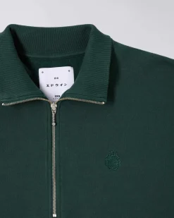 KOJI HALF ZIP SWEAT-GREEN GABLES