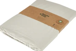 Økologisk boxlagen, percale - GOTS, sand