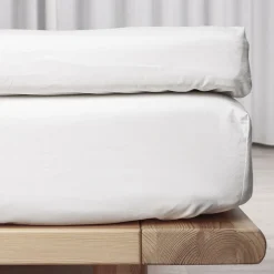 Økologisk kuvertlagen, percale - GOTS, hvid