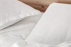 Økologisk U-split lagen, percale - GOTS, hvid