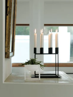 Kubus 8, Candle Holder, Black