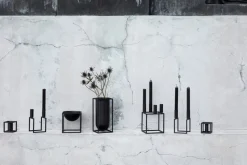 Kubus 1, Candle Holder, Black