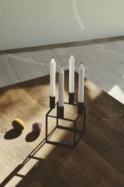 Kubus 4, Candle Holder, Black