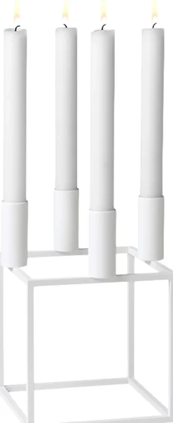 Kubus 4, Candle Holder, White