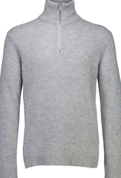 Lambswool half zip knit