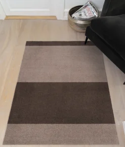 Løber, 67x120 cm, stripes-horizon sand/brun