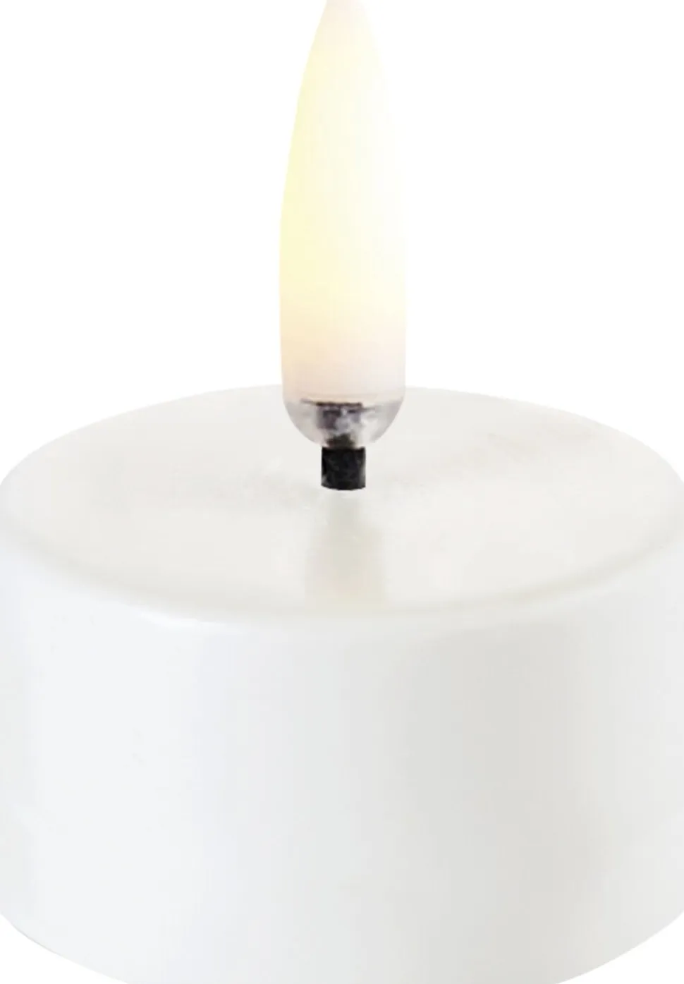 LED tealight 400~ battery incl., Nordic white wax, Smooth, 4x2,1 cm