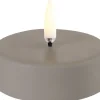 LED tealight maxi, Sandstone wax, Smooth, 6,1x2,2 cm