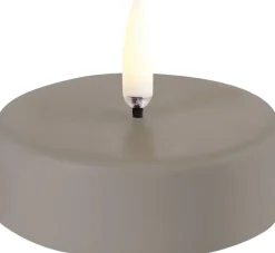 LED tealight maxi, Sandstone wax, Smooth, 6,1x2,2 cm