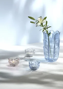 Lily Fyrfadsstage Ø7 cm blue iris