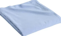 Linen Bedspread-240 x 260-Light blue