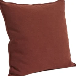 Linen Cushion-50 x 50-Iron red