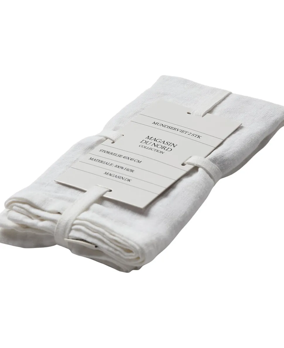 Linen, mundserviet, sæt af 2 styk