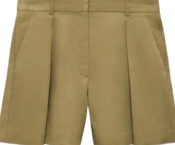Linen-blend suit bermuda shorts