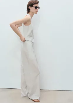 Linen-blend suit waistcoat