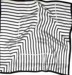 Lines silk scarf