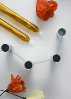 LINK, CANDLE HOLDER, POLISHED ALUMINIUM, 11060P