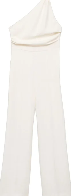 Long asymmetrical draped jumpsuit