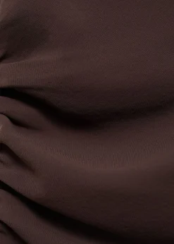 Long jumpsuit with draped neck and