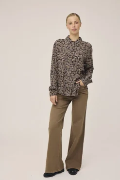 Lova M127 Højtaljet jeans med brede ben - Økologisk bomuld GOTS