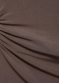 Lurex knitted top with crossed back