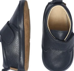 Luxury leather slippers velcro