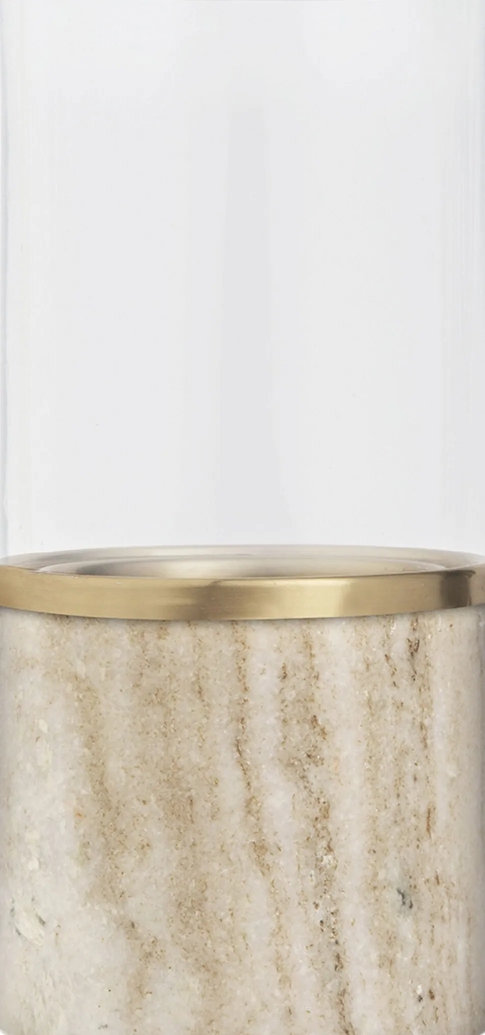 Marble lantern, Beige, 8x17,1 cm