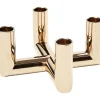 MATRIX Candle Holder - 4'arm Mini Taper - Brass - 7,5 x 4,5