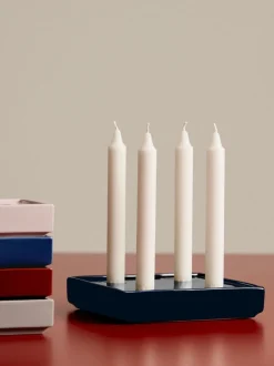 Mattone Candleholder-Large-Dark blu