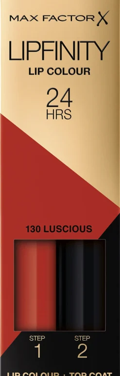Max Factor Lipfinity 2-step Long Lasting Lipstick, 130 Luscious, 2. 3