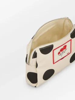 Maxi Polka Canvas Pouch Bag