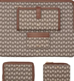 Medium wallet with logo print