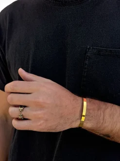 Men's Gold Open Cuff Bangle