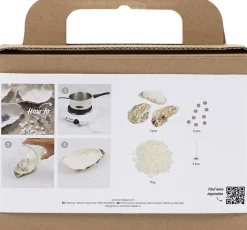 Mini DIY Kit Lysstøbning , Soyalys i østersskaller