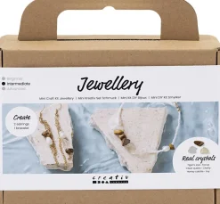 Mini DIY Kit Smykker, Krystalhalskæde og -øreringe