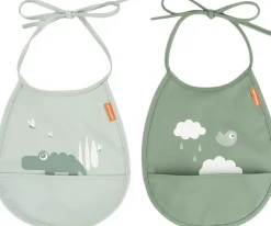 Mini hagesmæk m/lomme 2 stk. Croco Grøn