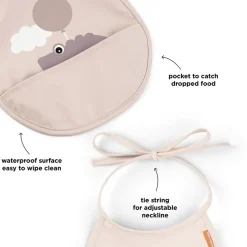 Mini hagesmæk m/lomme 2 stk. Happy clouds Pudder