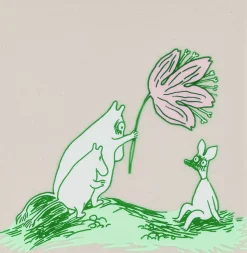 Moomin Arabia bordskånere sæt 2stk Vildblomst Genanvendt Interiør