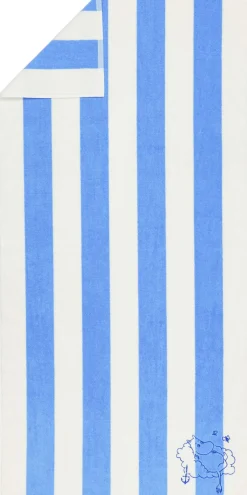 Moomin Arabia 70x140cm håndklæde Mumitrold blåstribet GOTS