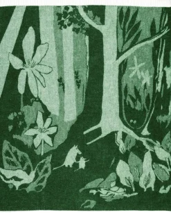 Moomin Arabia 130x170cm uldtæppe grøn