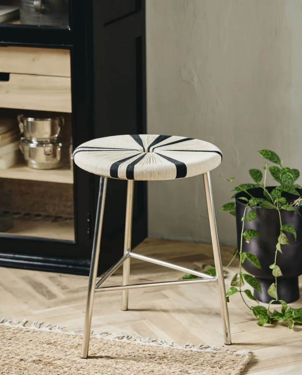 MORICE stool, low - black/ivory