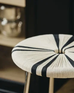 MORICE stool, low - black/ivory