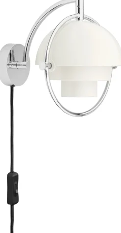 Multi-Lite Wall Lamp, EU Base: Chrome, Shade: White Semi Mat