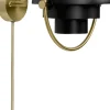 Multi-Lite Wall Lamp, EU Base: Brass, Shade: Black Semi Matt